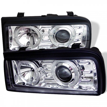 Ксеноновые фары Spyder Auto для Volkswagen Corrado 90-94, LED Halo - Chrome